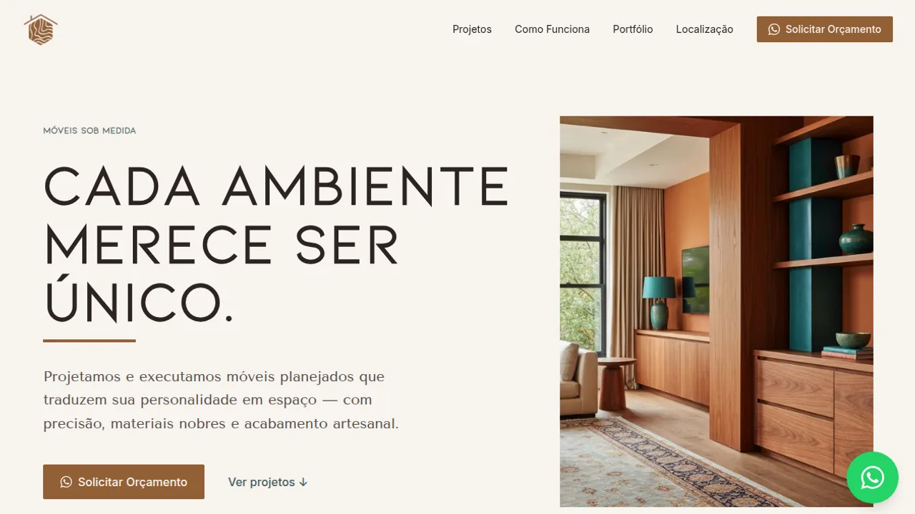 Página inicial do site da Domove, cliente da Adynx